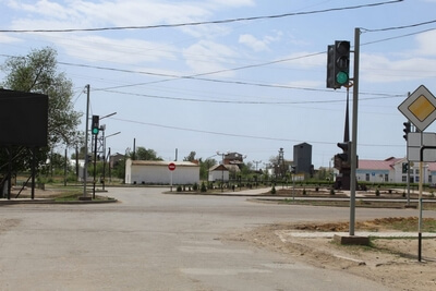 Установка светофорного объекта в с. Чапаево Акжаикского района